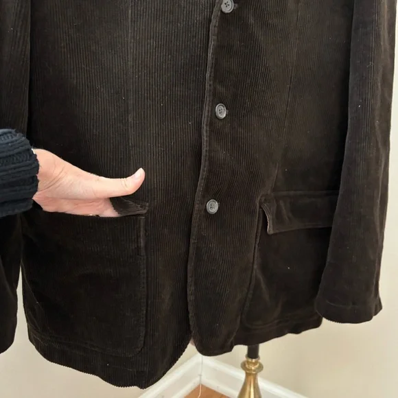 J. Crew Vintage Grandpacore Brown Corduroy Sport Coat Blazer Size Large - Picture 5 of 13